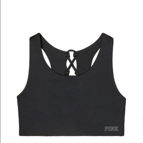 NWT VS PINK STRAPPY CROSS-BACK SPORTS BRA TOP - Picture 3 of 5